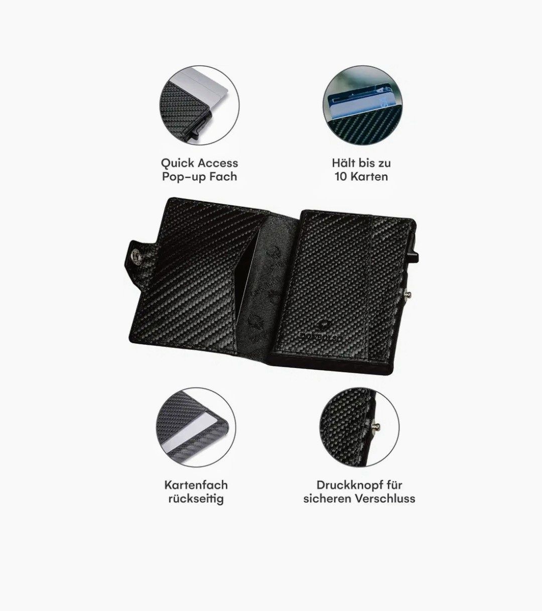 Nowy carbonowy portfel, etui na karty, dokumenty itp. Apple Air Tag!