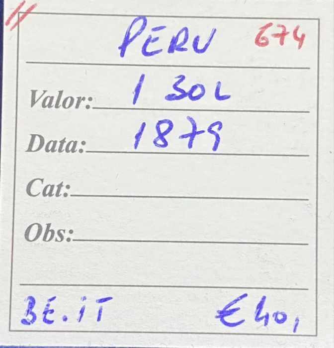 Moeda PERU 1 Sol 1879