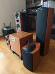 Kolumny podłogowe Kef Q5 ,Kef Q1, subwoofer Yamaha YST SW-315