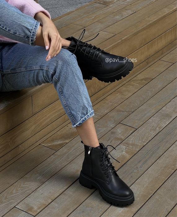 Жіночі зимові шкіряні черевики/демісезон