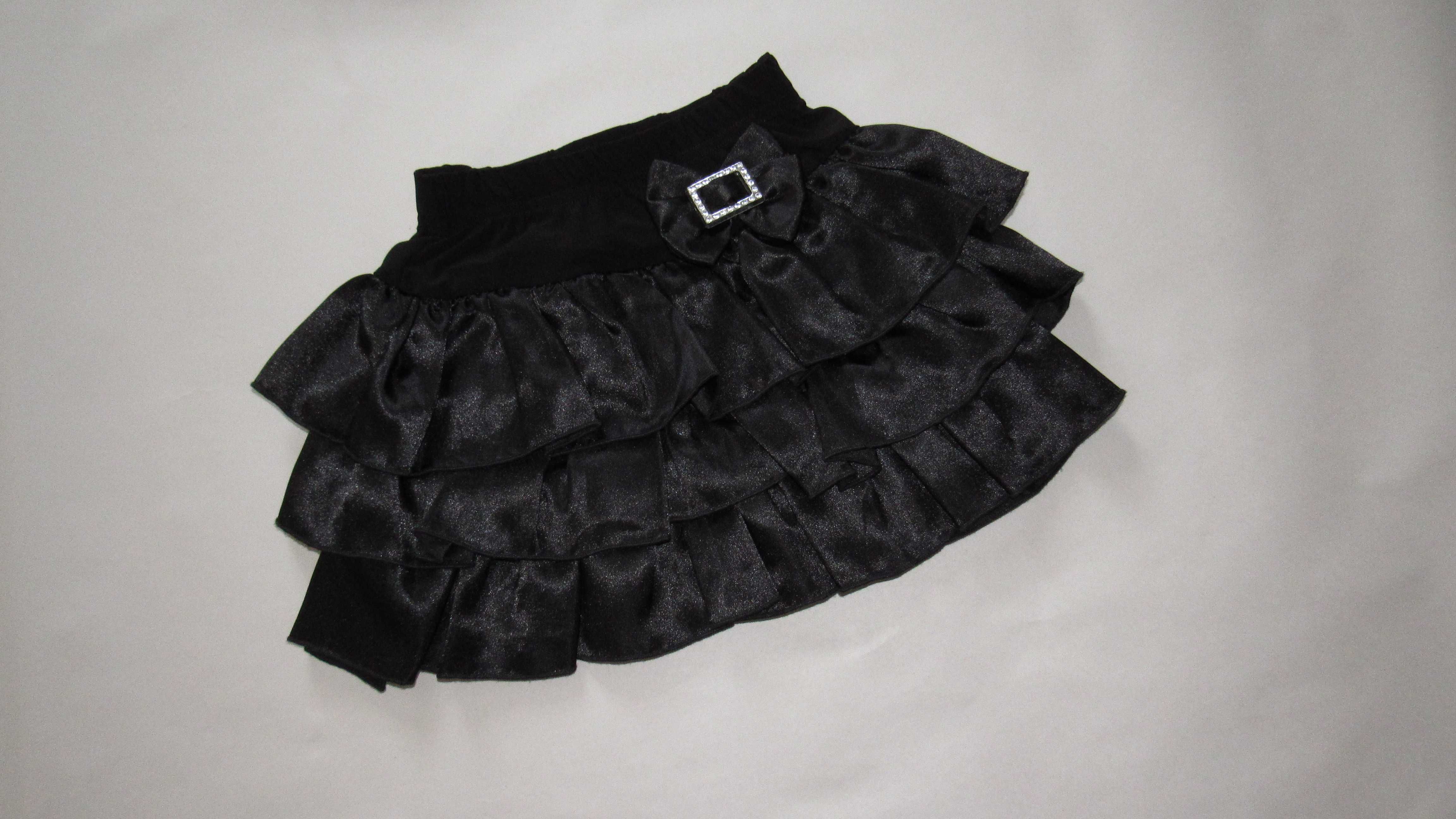 юбка черная с рюшами на 4-6 лет