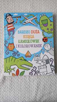 Bardzo duża księga łamigłówek i kolorowanek książka dla dzieci