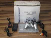 Zestaw SONY Play Station 2 Slim Satin Silver Pudełko PLOMBA!