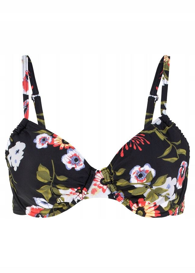 B.P.C biustonosz bikini z fiszbinami w kwiaty ^75B