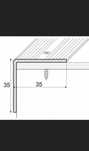 Kątownik aluminiowy A34 Effector, 120cm SREBRO 35x35mm