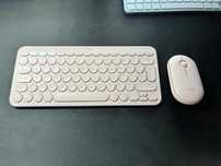 Zestaw Logitech K380 + Pebble M350 | różowy | Stan idealny