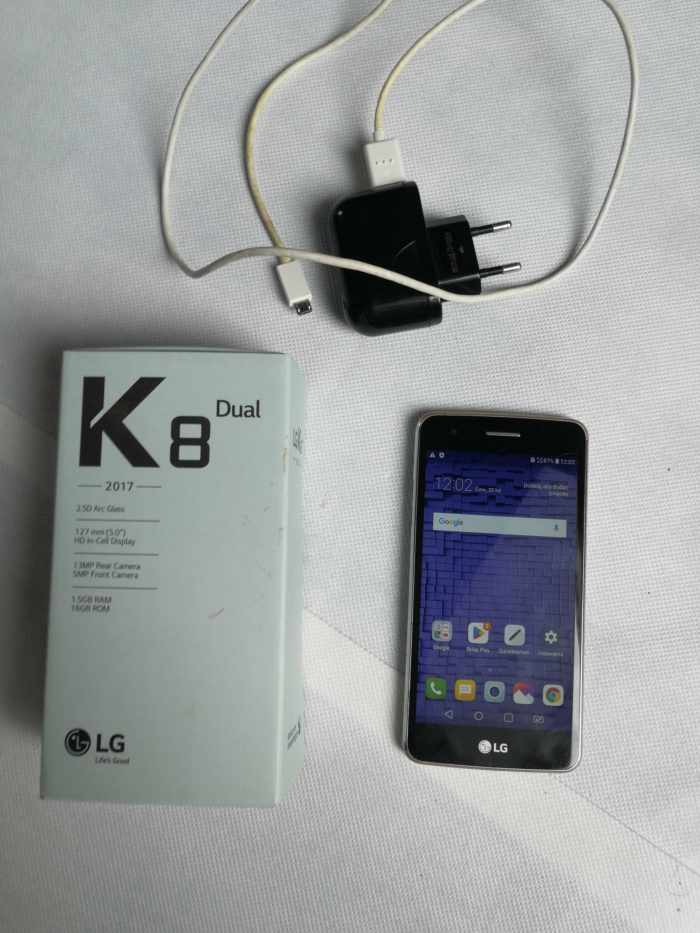LG K8 2017 dual sim sprawny kolor Gold Black