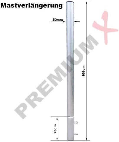 Przedłużenie masztu PremiumX 100cm 50mm do anteny satelitarnej