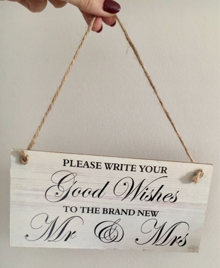 Placa de madeira para casamento