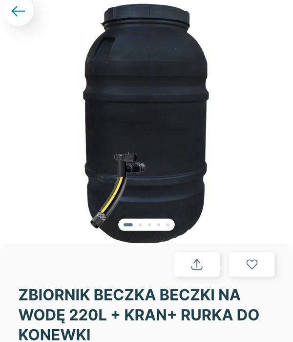 Sprzedam beczkę plastikową 220l