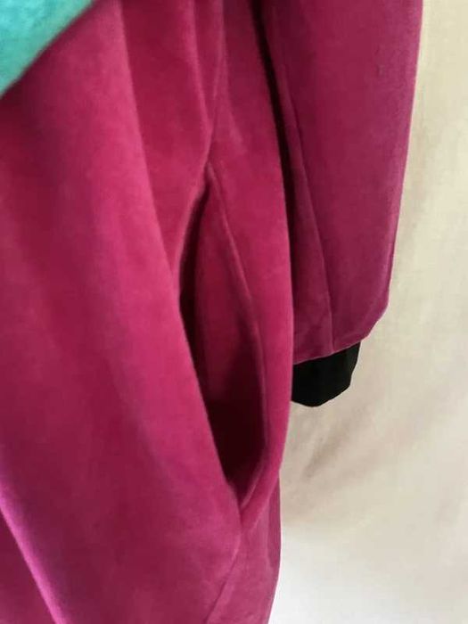 Kolorowy welurowy zapinany szlafrok podomka 3XL/46