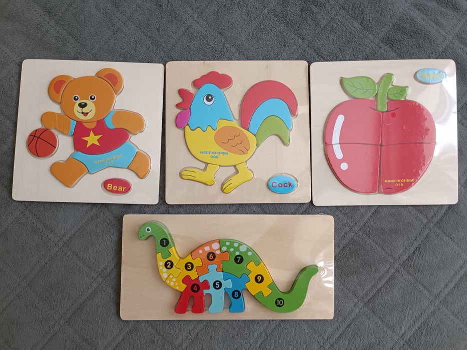 Деревянный пазл комплект