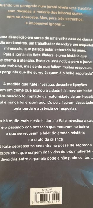 Livros de Fiona Barton: A viúva e  O silêncio.