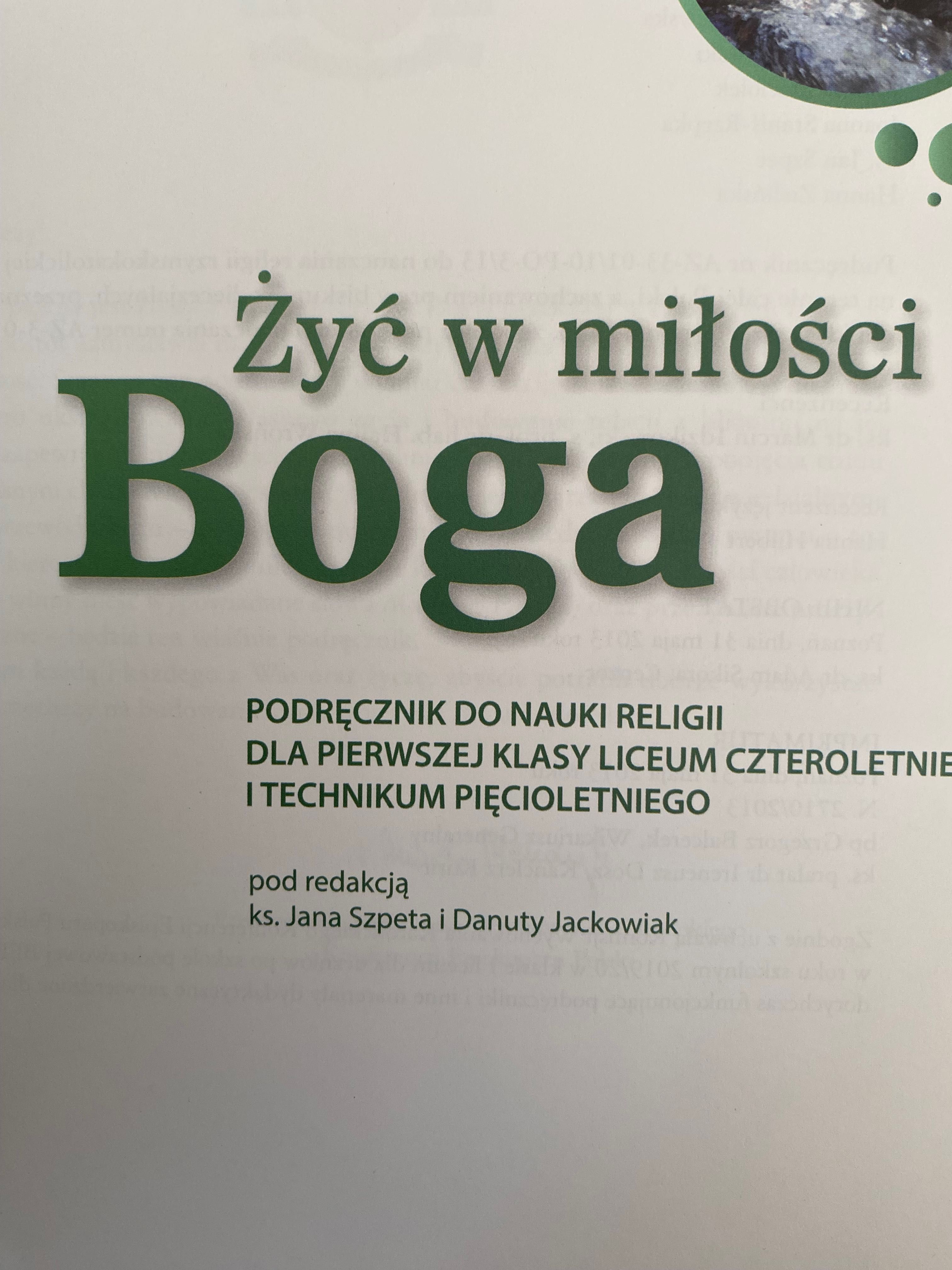 Podręcznik Religia żyć w miłości Boga