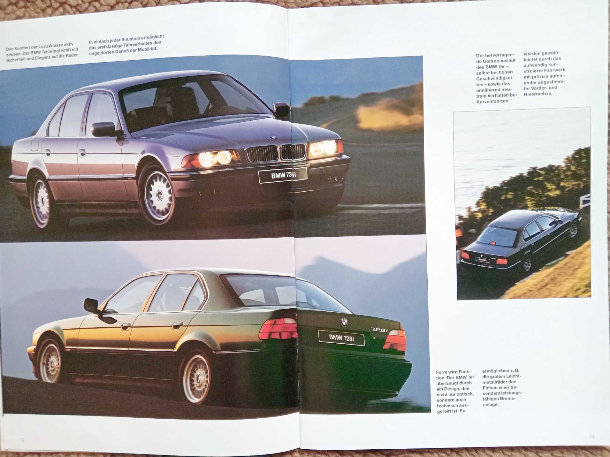 BMW 7 E38 1997 obszerny prospekt - 54 str., stan BDB- * RABATY 10% !!!