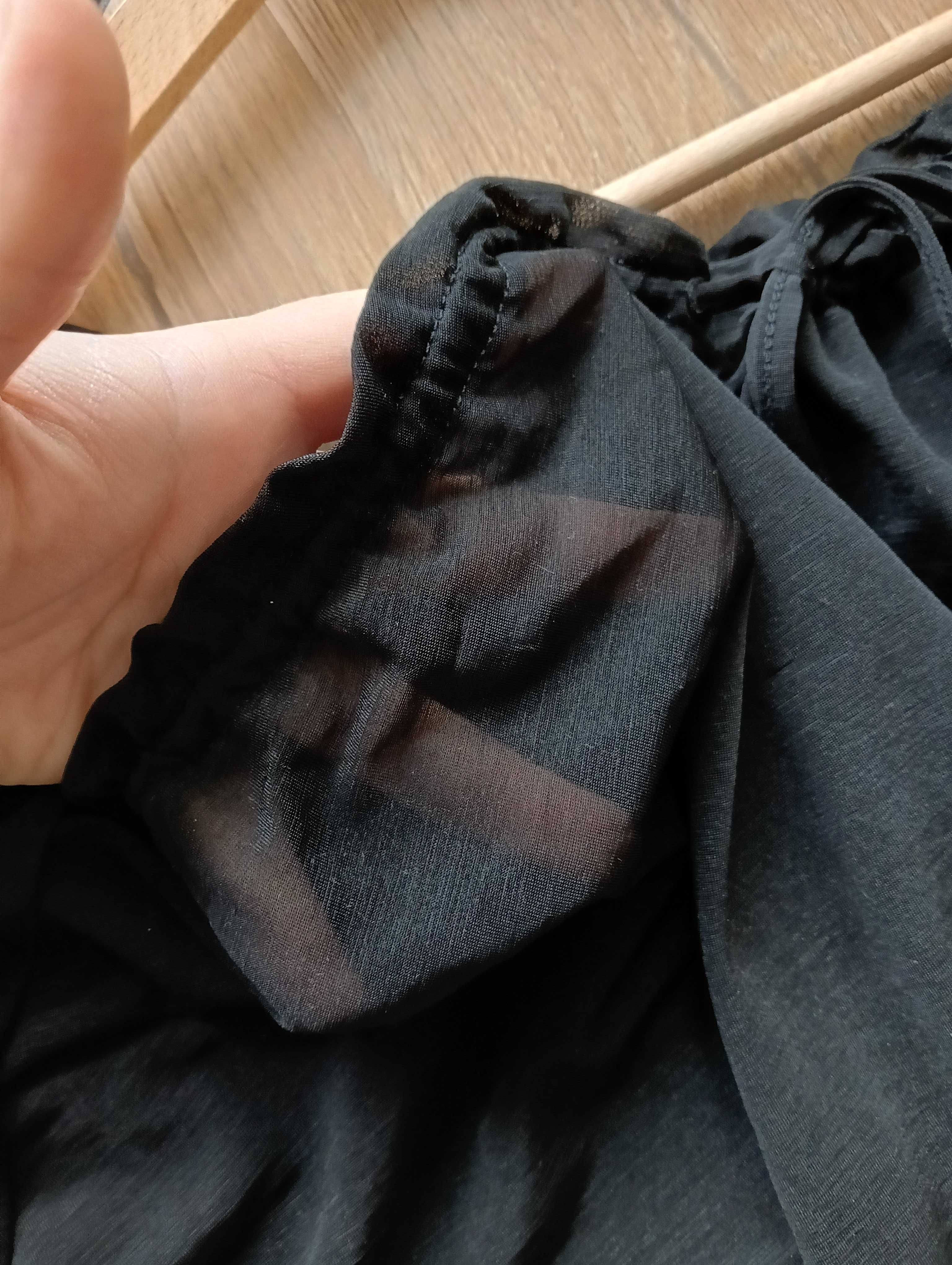 Bluzka czarna H&M rozmiar M prześwitująca