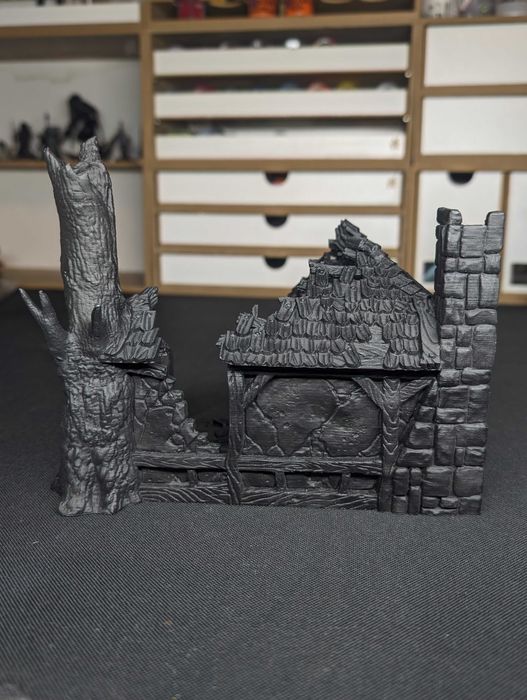 Ruined Alchemist's House - tereny, domki do gier bitewnych druk 3D FDM