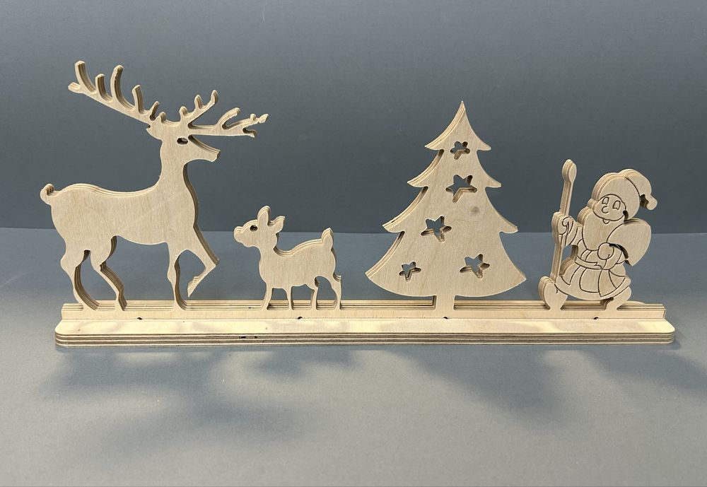 ozdoba świąteczna ze sklejki brzozowej