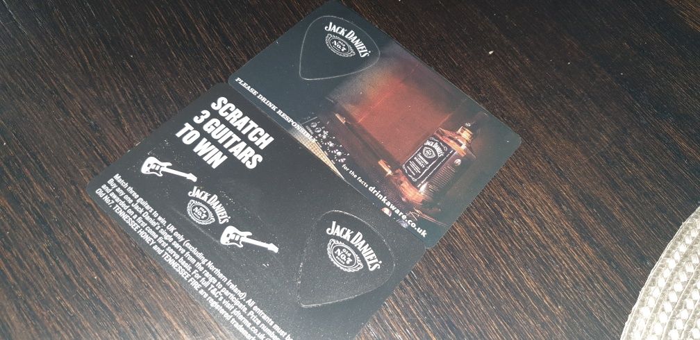 Jack Daniel's Kostki Kości do gry na Gitarze Jack Daniels Oryginał