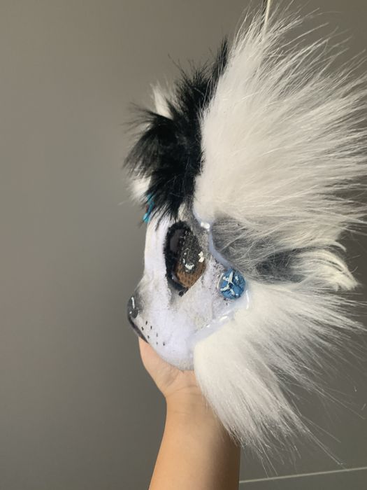Maska therian Husky ręcznie wykonana