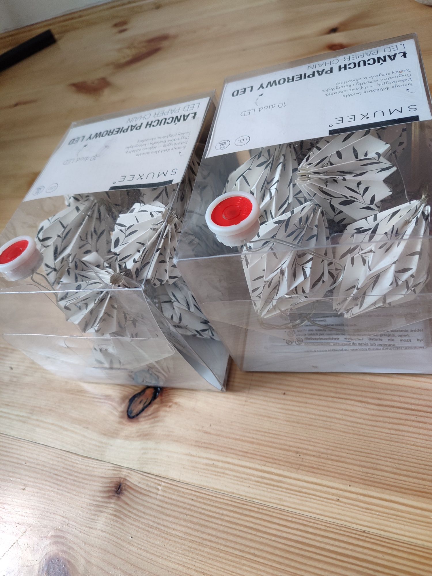 2 łańcuchy papierowe LED nowe +baterie