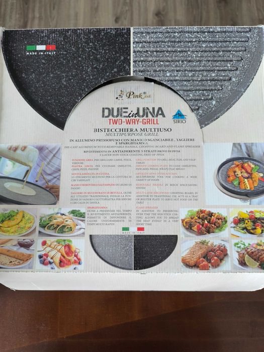 Grill okrągły włoski nowy podwójny