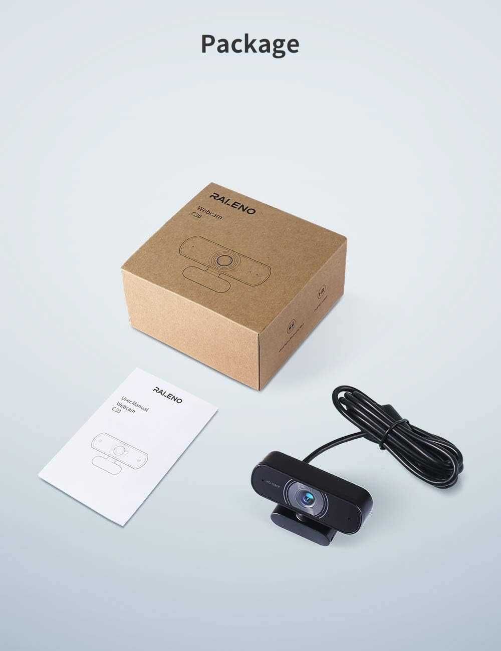 Kamera internetowa 1080P, kamera stacjonarna z dwoma mikrofonami,