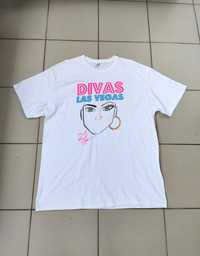 Koszulka Divas Las Vegas T-shirt biała vintage usa 90s r. XL