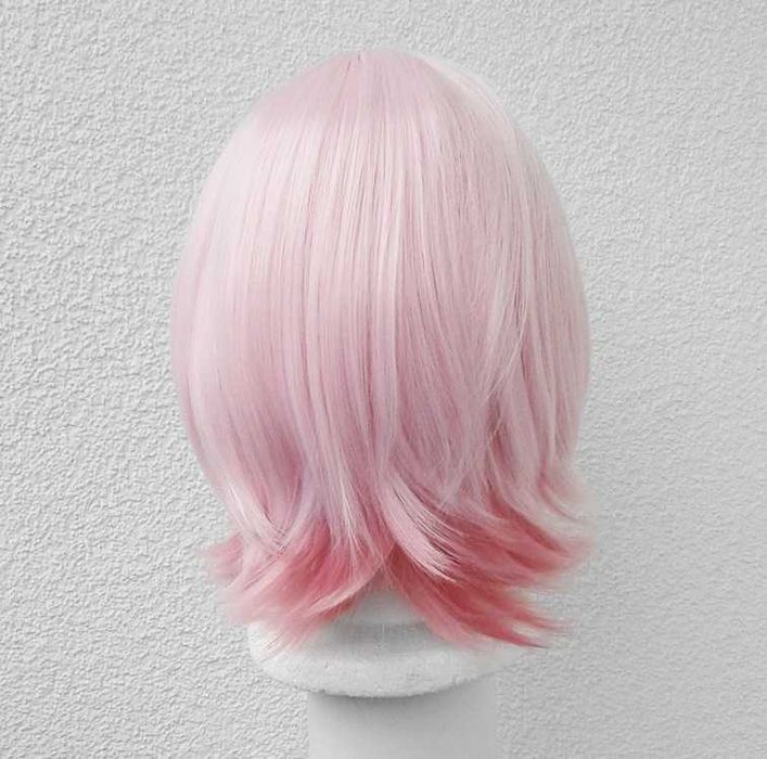 Różowa peruka krótka ombre Dahlia Genshin Impact cosplay różowy wig