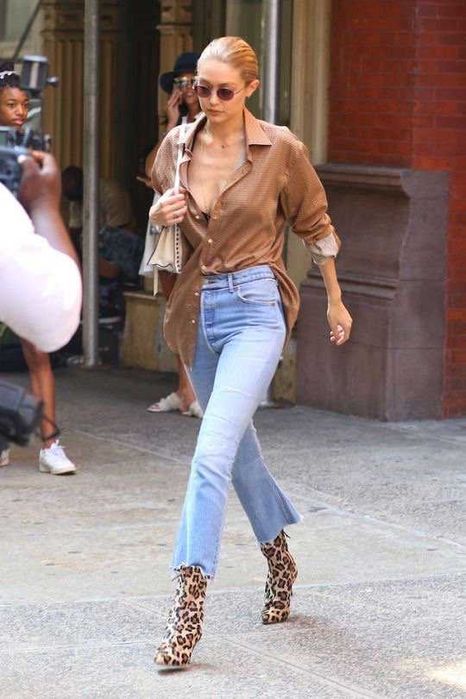 Botins estampados da Zara em pele