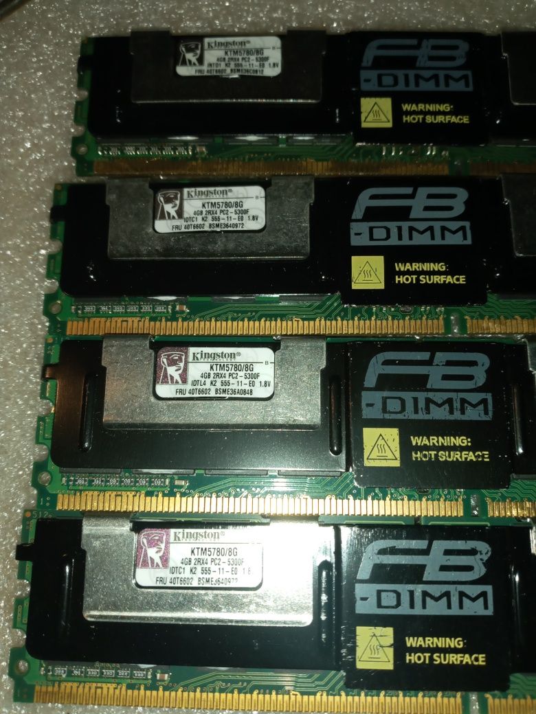 лот 20+ шт Пам'ять для сервера DDR2-667 2.4.8Gb PC2-5300F ECC FB-DIMM