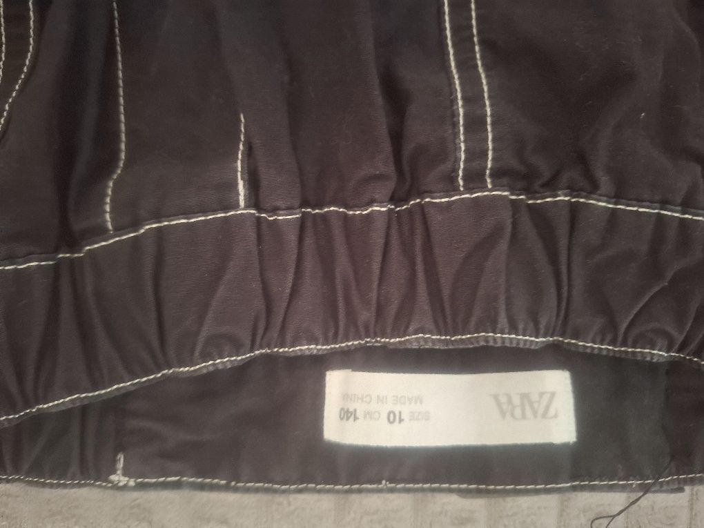 Zara czarne szerokie spodnie