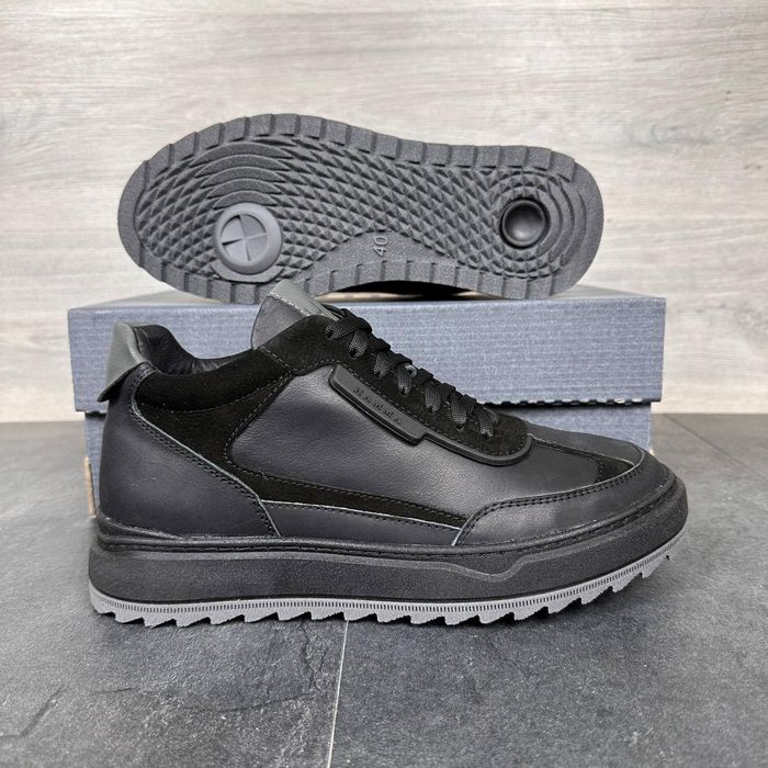 Чоловічі шкіряні зимові кросівки