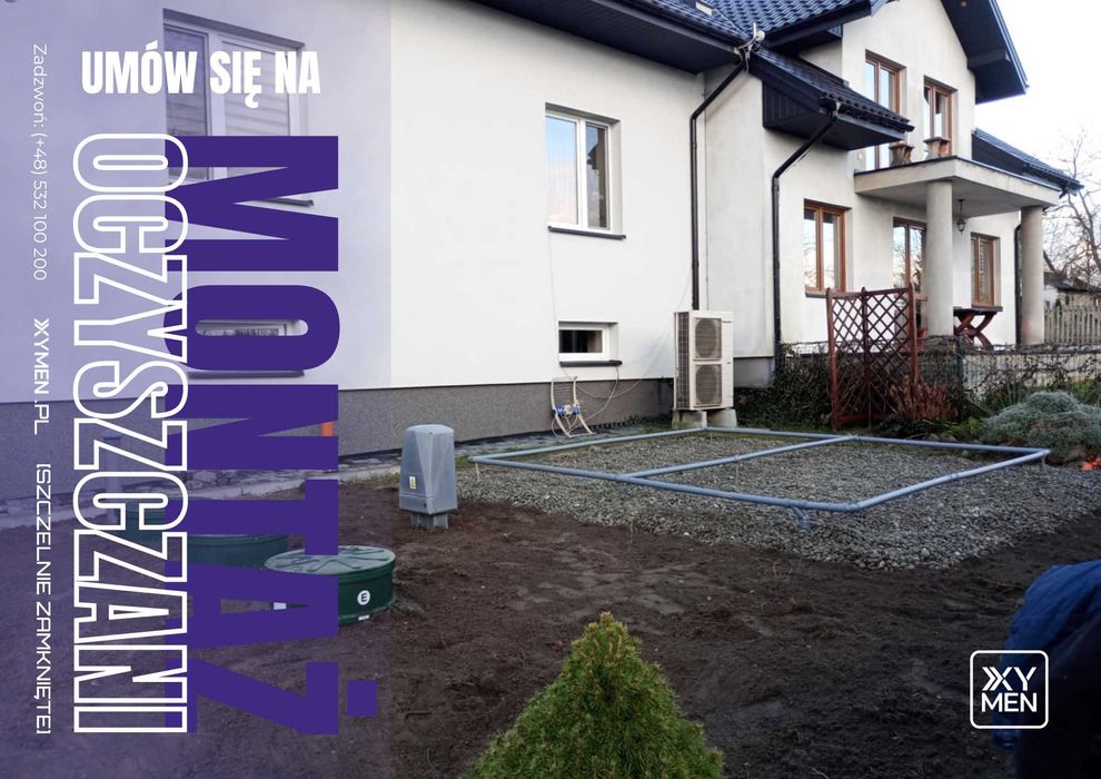 Przydomowa oczyszczalnia ścieków biologiczna ekologiczna - montaż