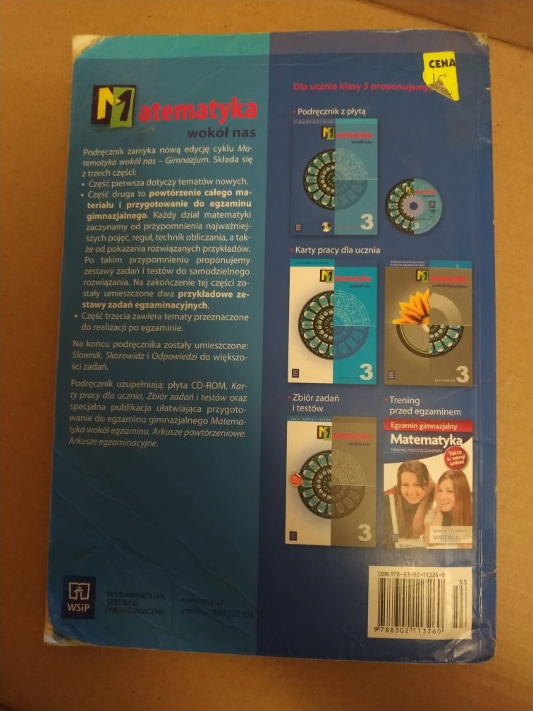 Matematyka wokół nas: gimnazjum 3 - podręcznik, wydanie III (2012)