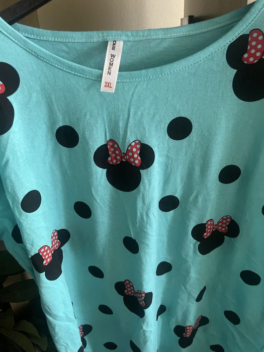 Nowa bluzka damska z myszka miki seledynowy oversize