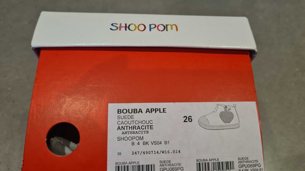 Shoo Pom Bouba Apple buty dziecięce nowe dla dzieci 26 antracyt