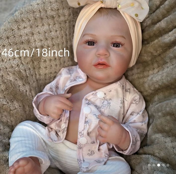 Lalka jak żywe dziecko reborn piękna NOWA duża 46cm , cala gumowa , br
