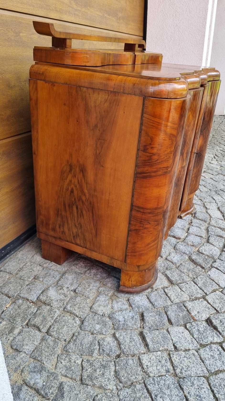 Komoda pomocnik Art Deco lata 30 Design Fornir Orzech