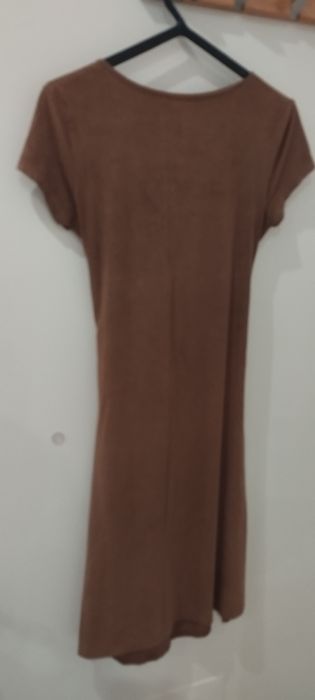 Vestido em pele pêssego marca Promod tamanho S