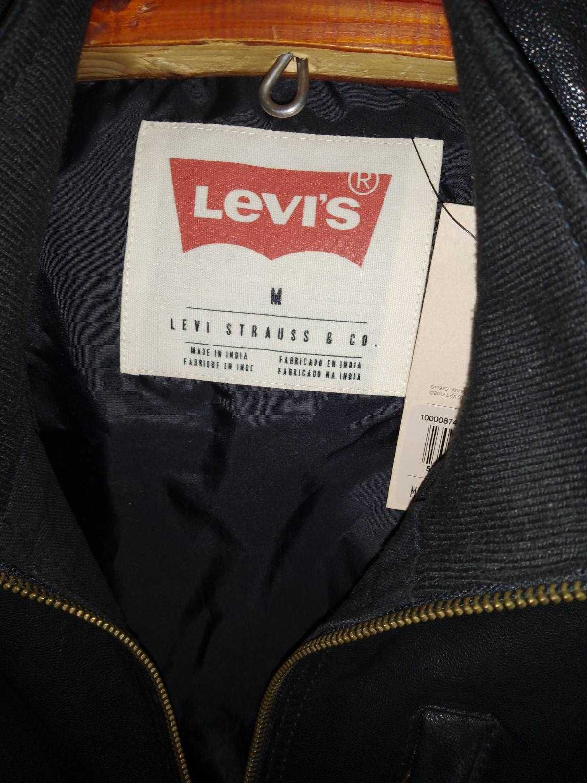Куртка мужская кожаная фирменная Levi's р.М (46-48), новая с биркой