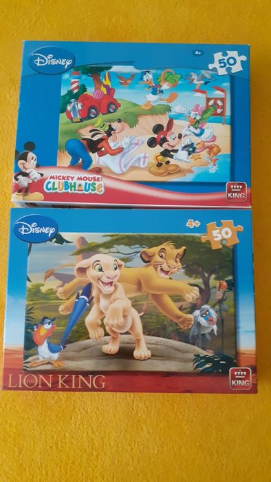 2 komplety puzzli Disney