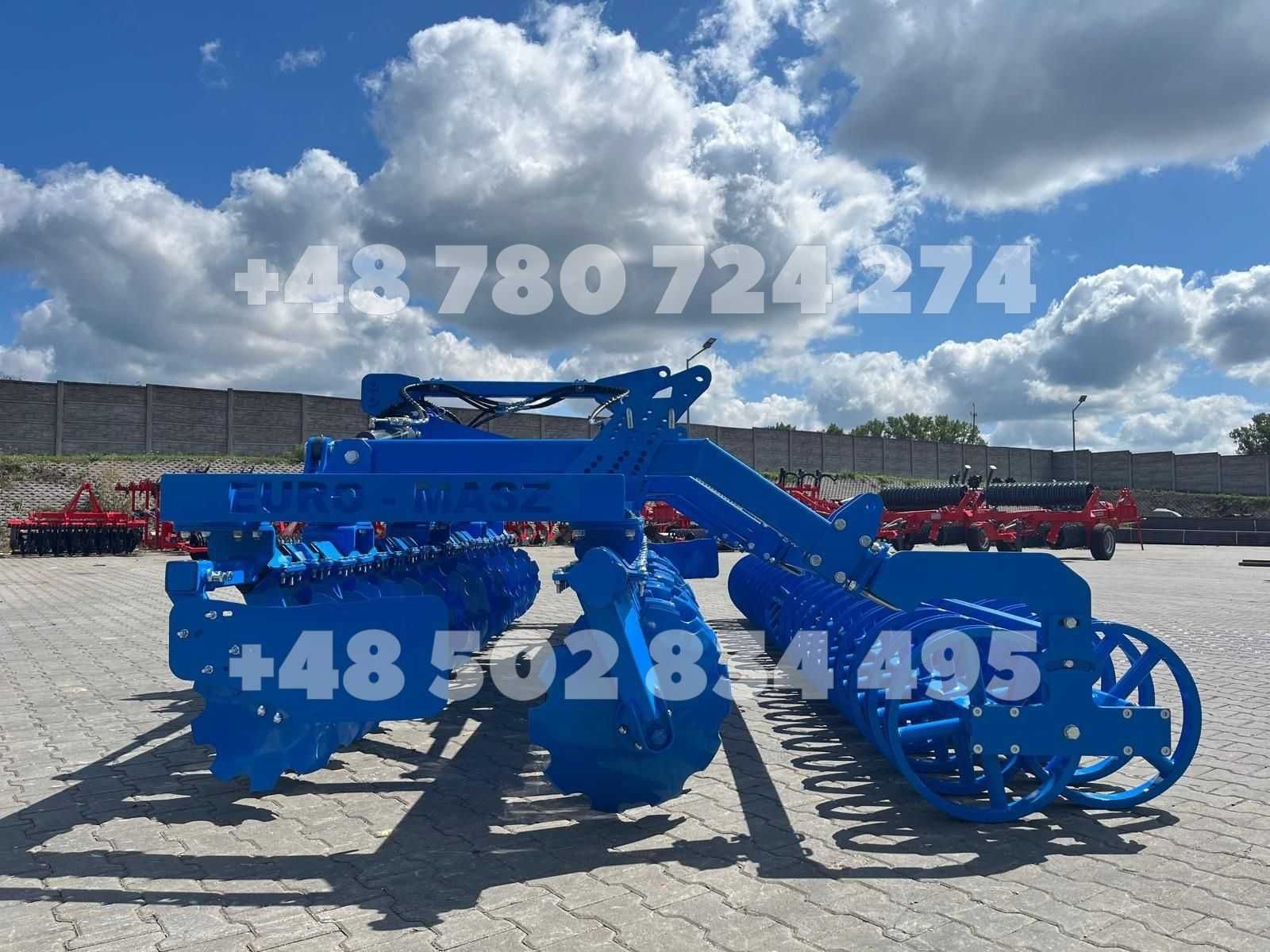 BRONA TALERZOWA ciężka hydraulicznie składana +dyszel +wózek EURO-MASZ