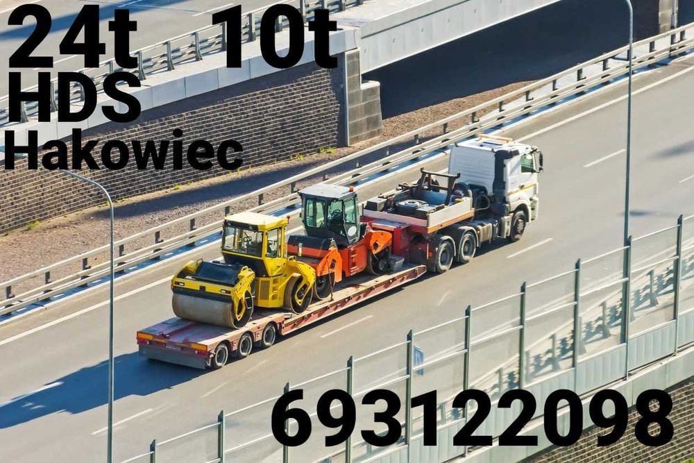 Usługi transportowe 24t 10t, Wywrotka HDS Hakowiec laweta
