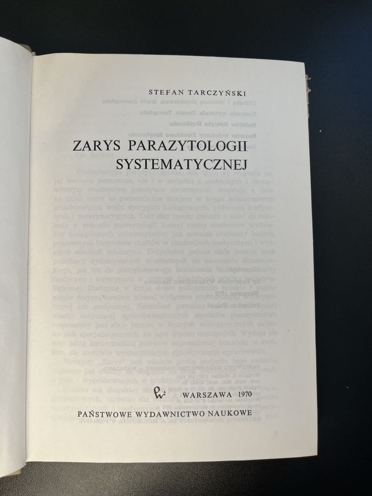 Zarys parazytologii systematycznej - St. Traczyński