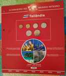 Tailândia - blister A4 certificado com 6 moedas correntes