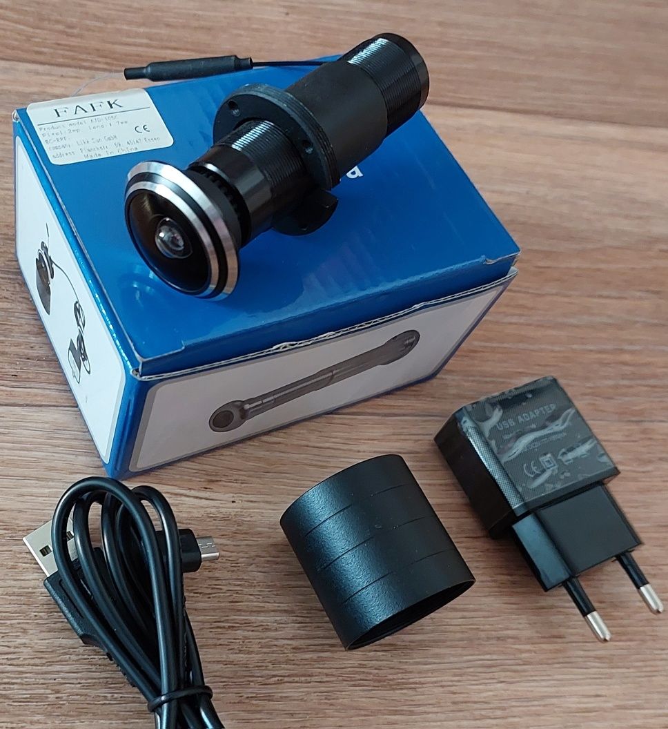 (НОВЫЙ) Охранная мини WiFi IP камера дверной глазок HQcam XJD-105C