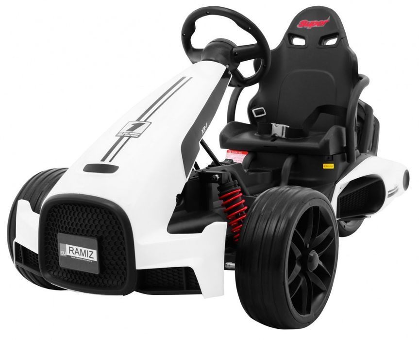 Gokart XR-1 bolid elektryczny dziecięcy biały sport - EkstraZabawki.pl