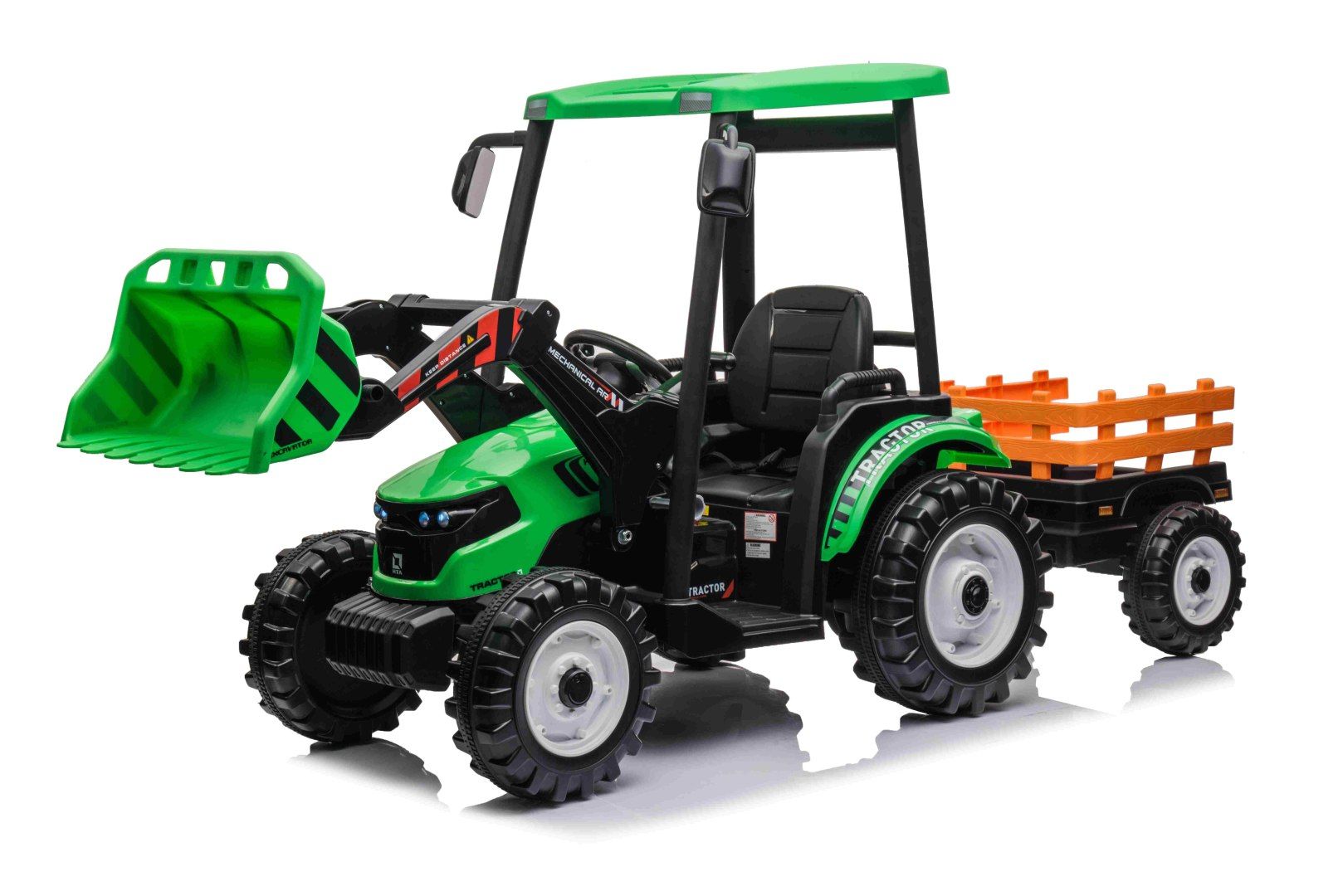 Traktor na akumulator Z Przyczepą 2 x 200W MEGA 24V/7Ah Traktor D68