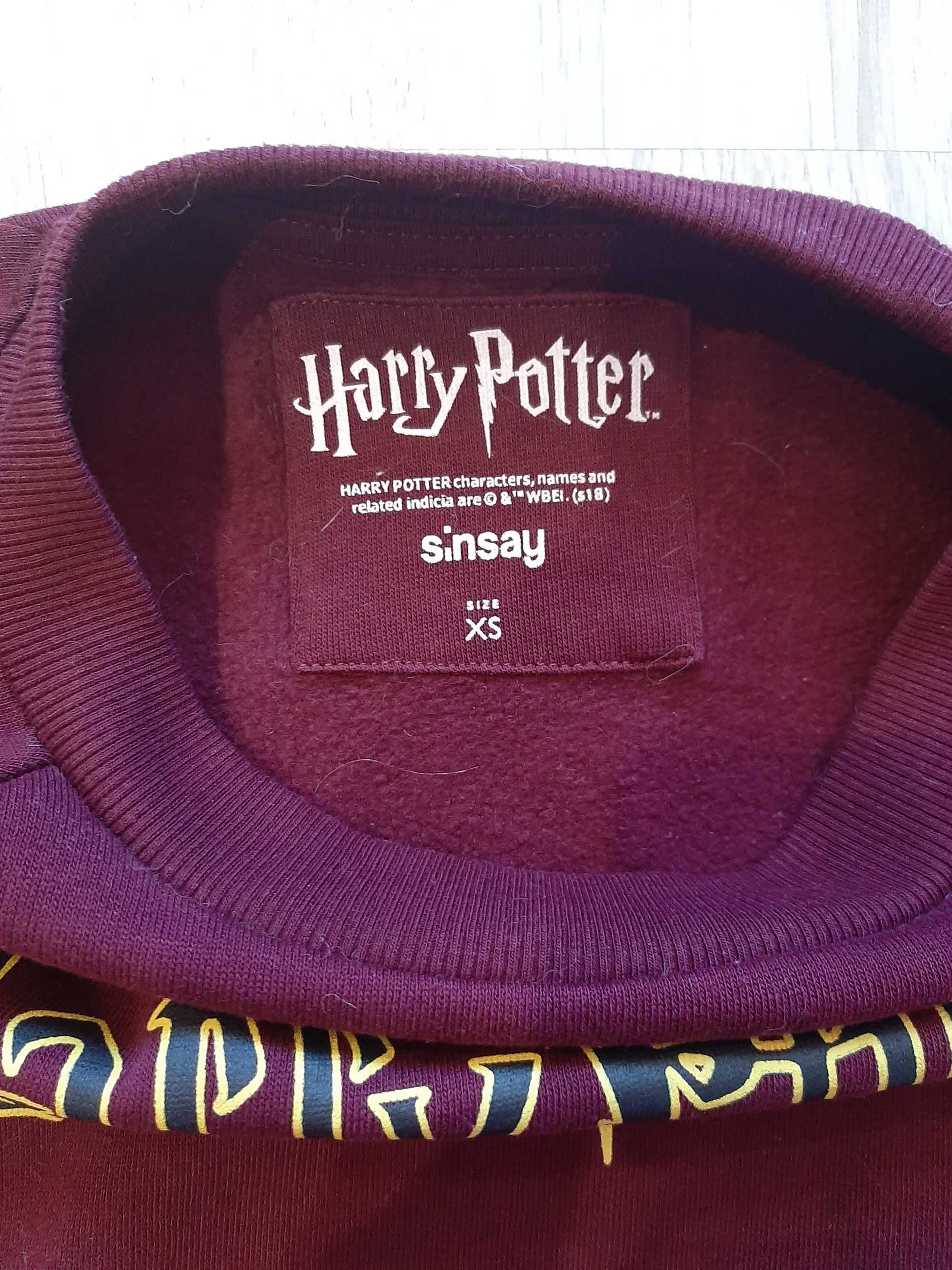 Bordowa bluza croptop Harry Potter Sinsay XS